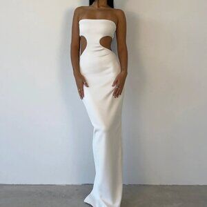 Natalie Rolt Carmen Gown in White